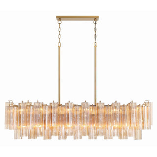 Sylva Lustre en Tube de Verre Superposé Ambre