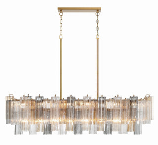 Sylva Lustre en Tube de Verre Superposé Ambre
