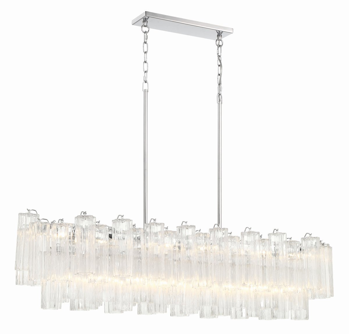 Sylva Lustre en Tube de Verre Superposé Ambre