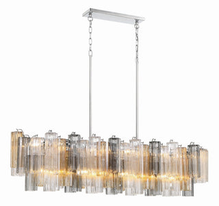Sylva Lustre en Tube de Verre Superposé Ambre