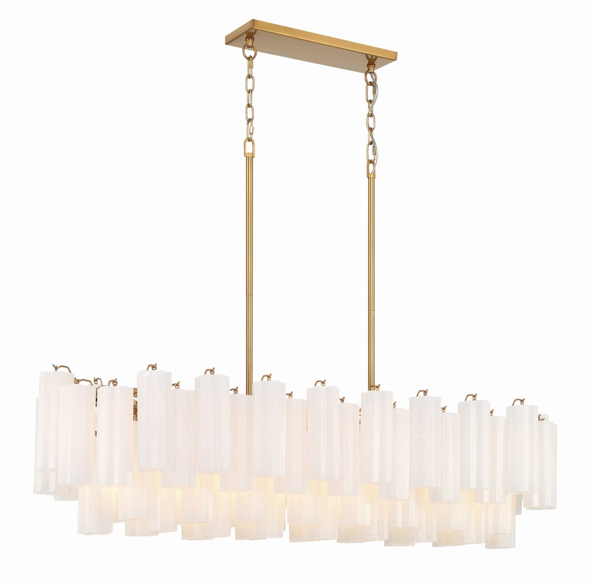 Sylva Lustre en Tube de Verre Superposé Ambre