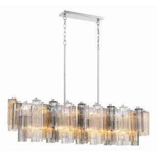 Sylva Lustre en Tube de Verre Superposé Ambre