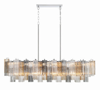 Sylva Lustre en Tube de Verre Superposé Ambre
