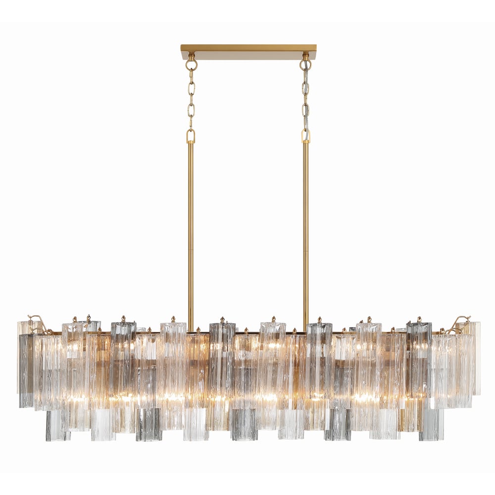 Sylva Lustre en Tube de Verre Superposé Ambre