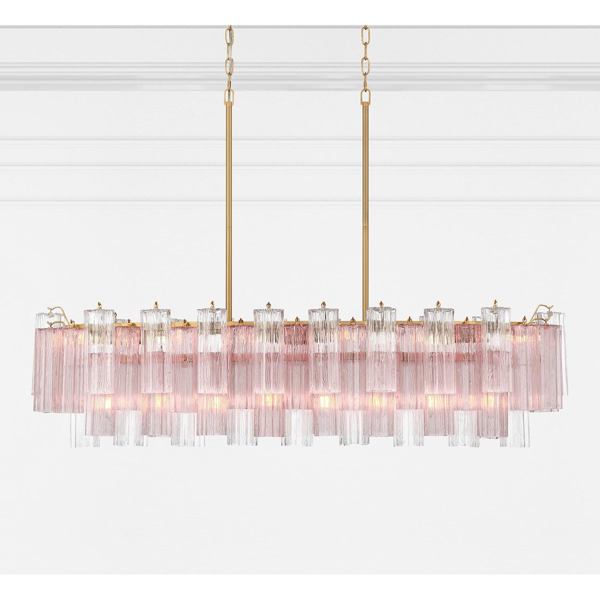 Sylva Lustre en Tube de Verre Superposé Ambre
