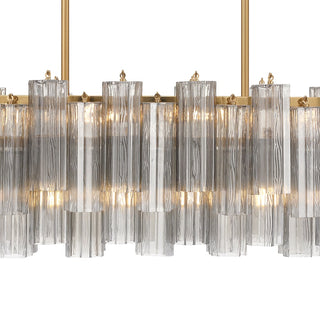 Sylva Lustre en Tube de Verre Superposé Ambre