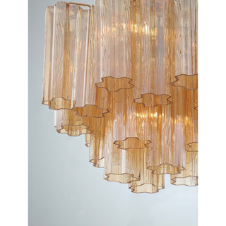 Lustra Lustre en Tube de Verre Superposé Ambre