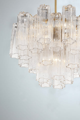 Lustra Lustre en Tube de Verre Superposé Ambre