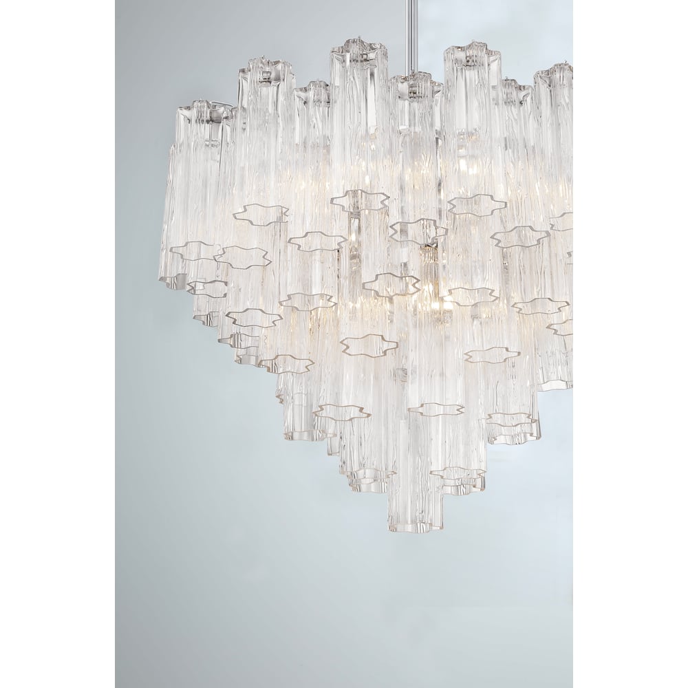 Adria Lustre en Tube de Verre Superposé Ambre
