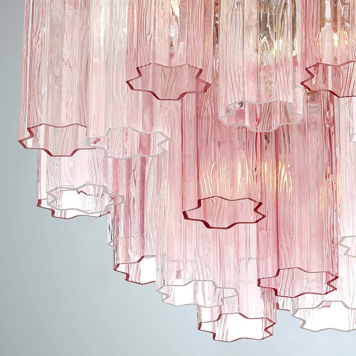 Adria Lustre en Tube de Verre Superposé Ambre