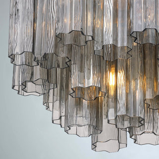 Lustra Lustre en Tube de Verre Superposé Ambre