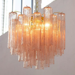 Aurora Lustre Verre Tube Superposé Luxe