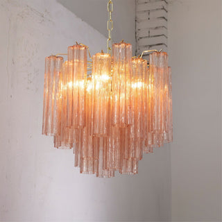 Aurora Lustre Verre Tube Superposé Luxe