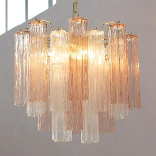Aurora Lustre Verre Tube Superposé Luxe