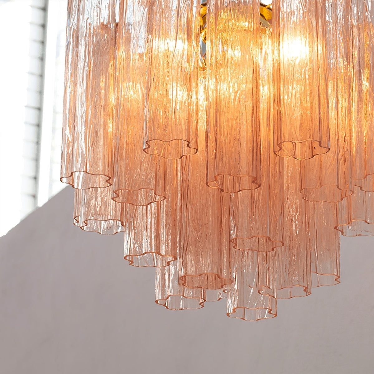 Zoriora Lustre Verre Tube Superposé Luxe