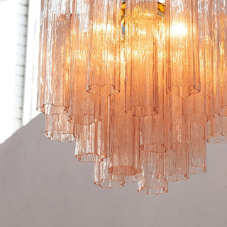 Aurora Lustre Verre Tube Superposé Luxe