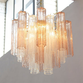 Aurora Lustre Verre Tube Superposé Luxe