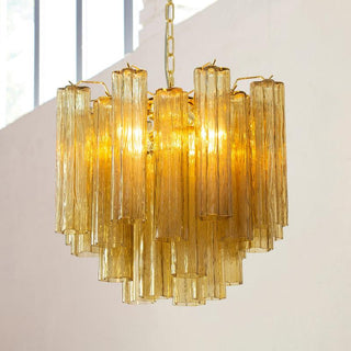 Aurora Lustre Verre Tube Superposé Luxe