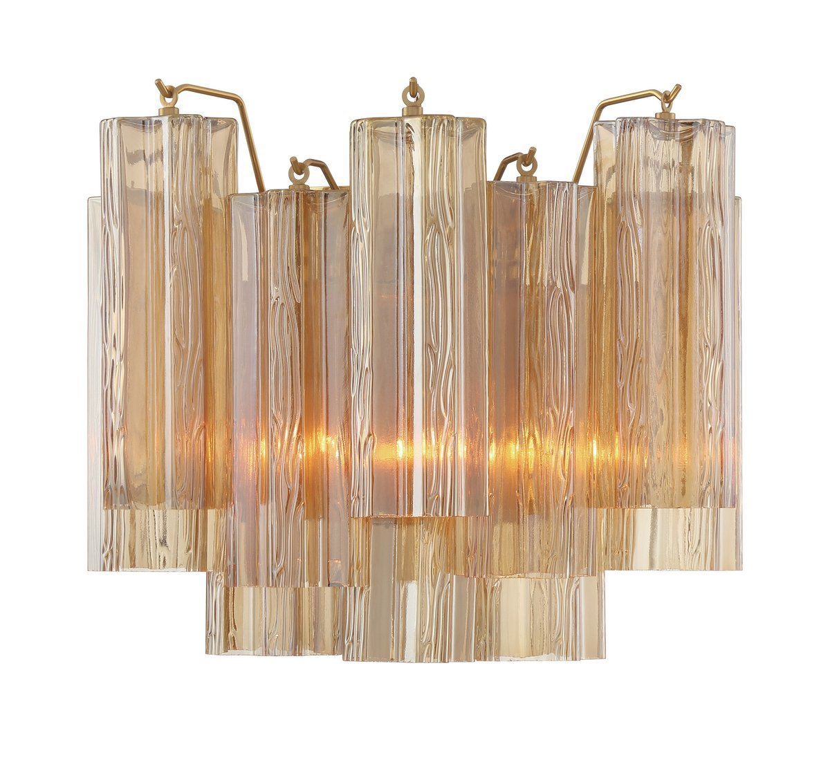 Gavelle Applique Murale Moderne en Verre Ambre