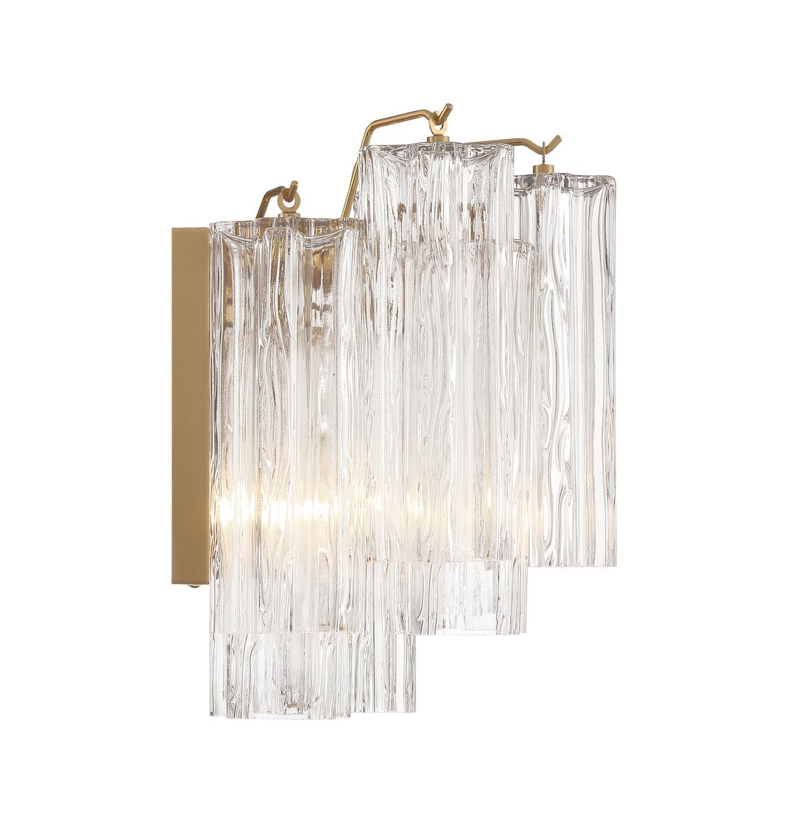 Gavelle Applique Murale Moderne en Verre Ambre