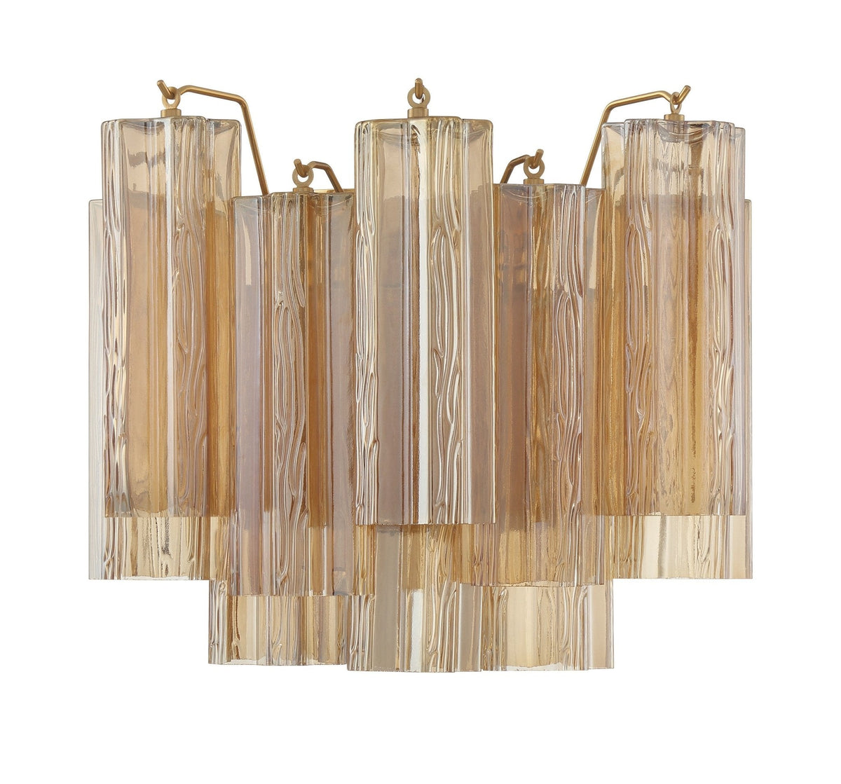 Gavelle Applique Murale Moderne en Verre Ambre
