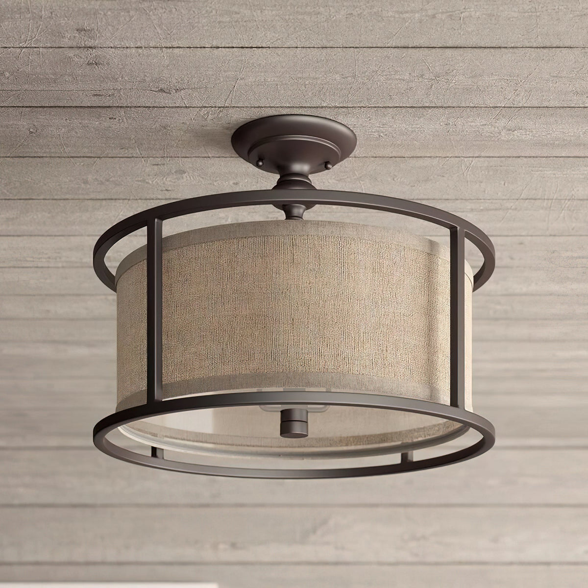 Addyson Ceiling Lamp installed in a modern living room.