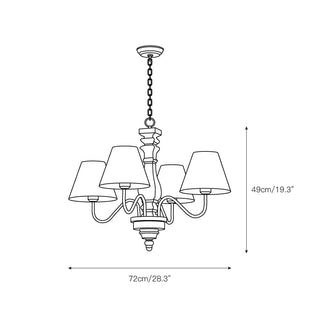 Adela Lustre Bois Traditionnel Luxe