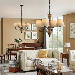Adela Lustre Bois Traditionnel Luxe