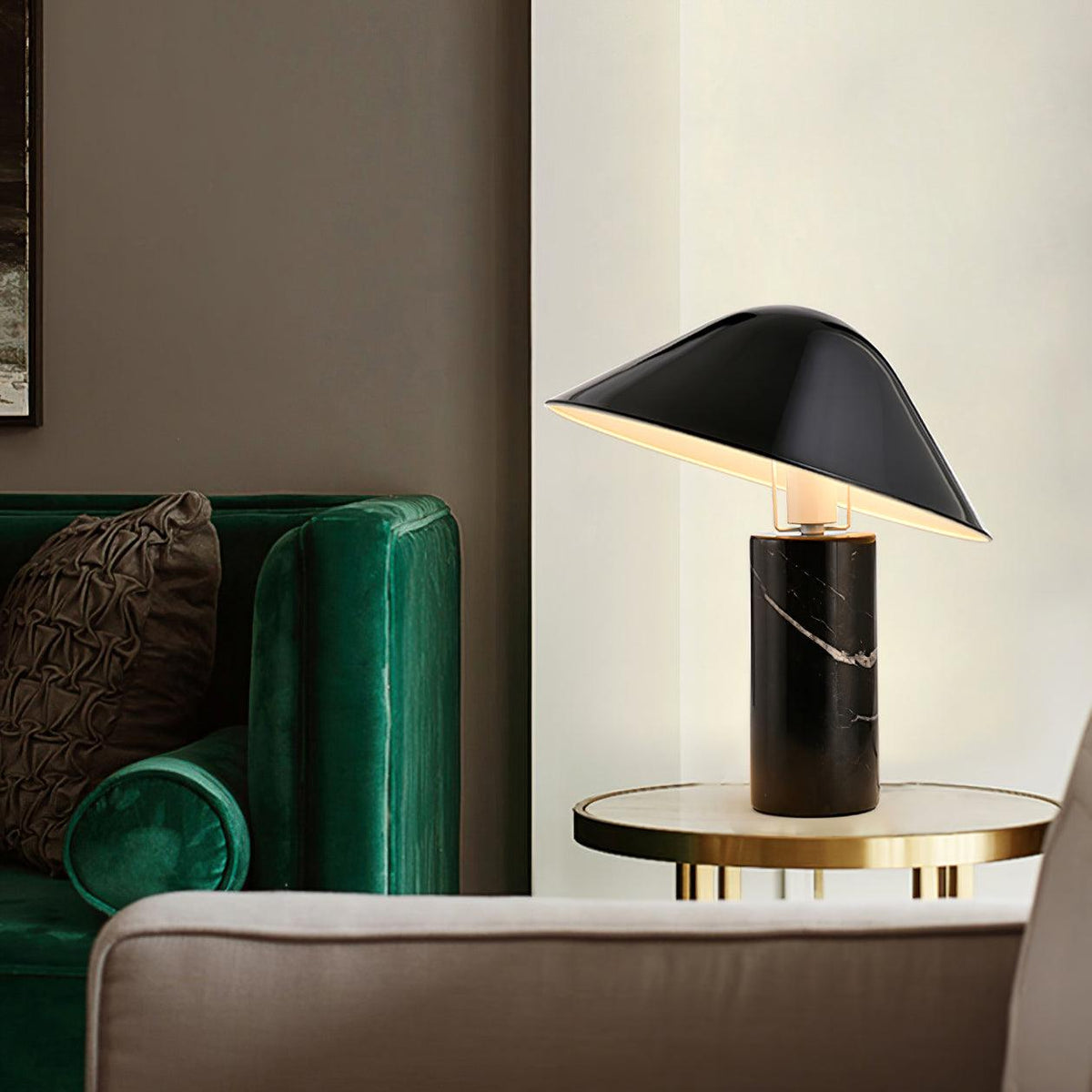 Elyrian Lampe de Table en Marbre Minimaliste