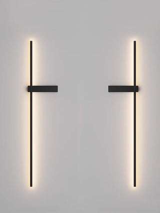 Mesv Rechargeable Noire Applique Murale Linéaire