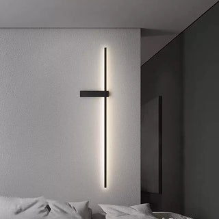 Mesv Rechargeable Noire Applique Murale Linéaire