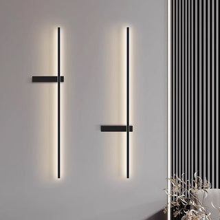 Mesv Rechargeable Noire Applique Murale Linéaire
