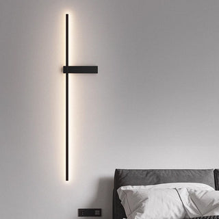 Mesv Rechargeable Noire Applique Murale Linéaire