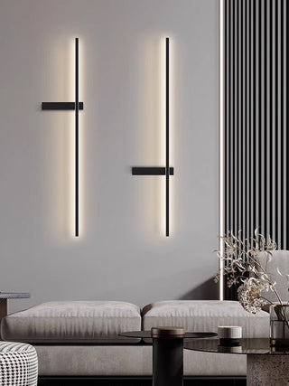 Mesv Rechargeable Noire Applique Murale Linéaire