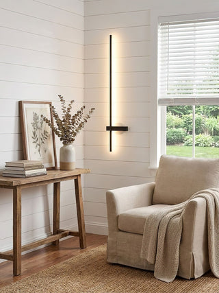Mesv Rechargeable Noire Applique Murale Linéaire