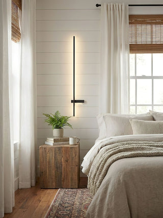 Mesv Rechargeable Noire Applique Murale Linéaire