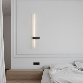 Mesv Rechargeable Noire Applique Murale Linéaire