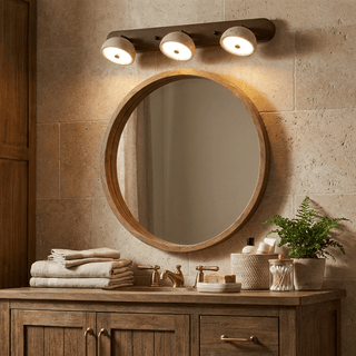 Adjustable Travertine Dome Vanity Light-Neutral Decor