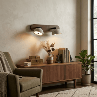 Adjustable Travertine Dome Vanity Light-Neutral Decor