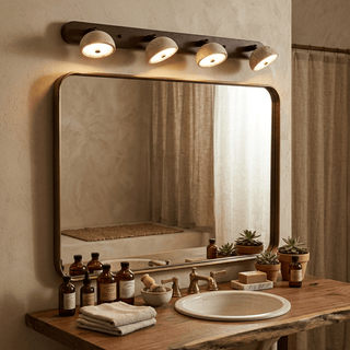 Adjustable Travertine Dome Vanity Light-Neutral Decor