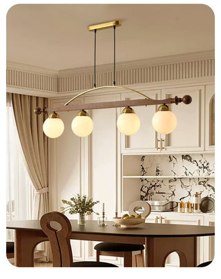 Adorned Linear Chandelier-Neutral Decor