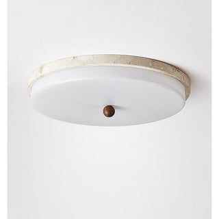 Aeon Travertine Orb Ceiling Light-Neutral Decor