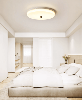 Aeon Travertine Orb Ceiling Light-Neutral Decor