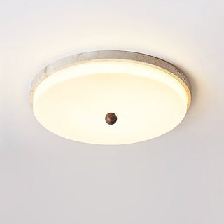 Aeon Travertine Orb Ceiling Light-Neutral Decor