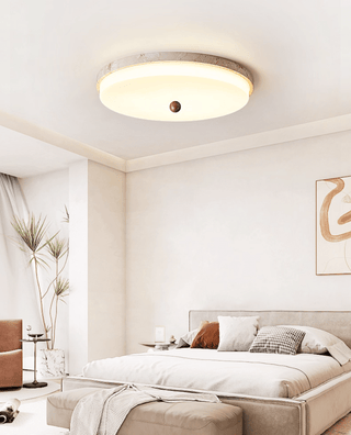 Aeon Travertine Orb Ceiling Light-Neutral Decor