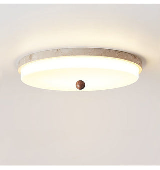 Aeon Travertine Orb Ceiling Light-Neutral Decor