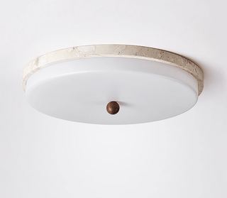 Aeon Travertine Orb Ceiling Light-Neutral Decor