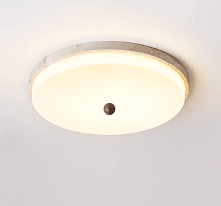 Aeon Travertine Orb Ceiling Light-Neutral Decor
