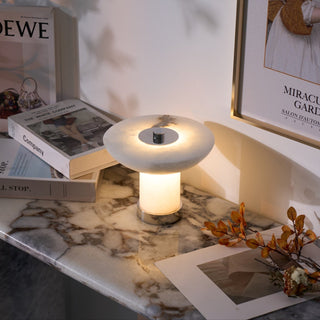 Eurnoran Lampe de Table en Albâtre à Forme de Champignon