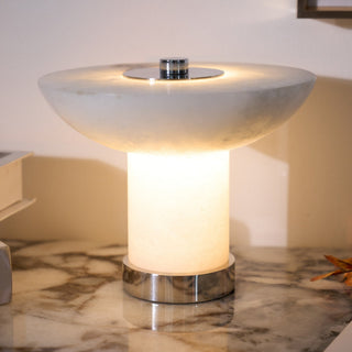 Eurnoran Lampe de Table en Albâtre à Forme de Champignon